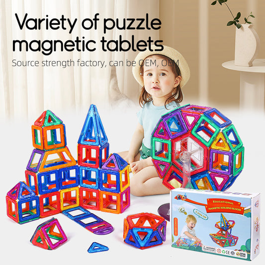 Magnetic Construction Blocks For Creative Play