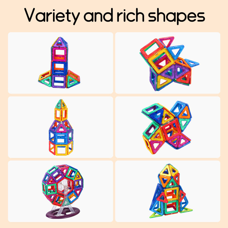 Magnetic Construction Blocks For Creative Play
