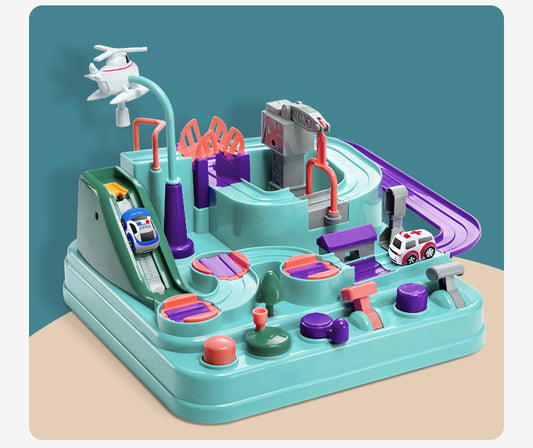 Creative Car Track Toy With Parking Lot Theme