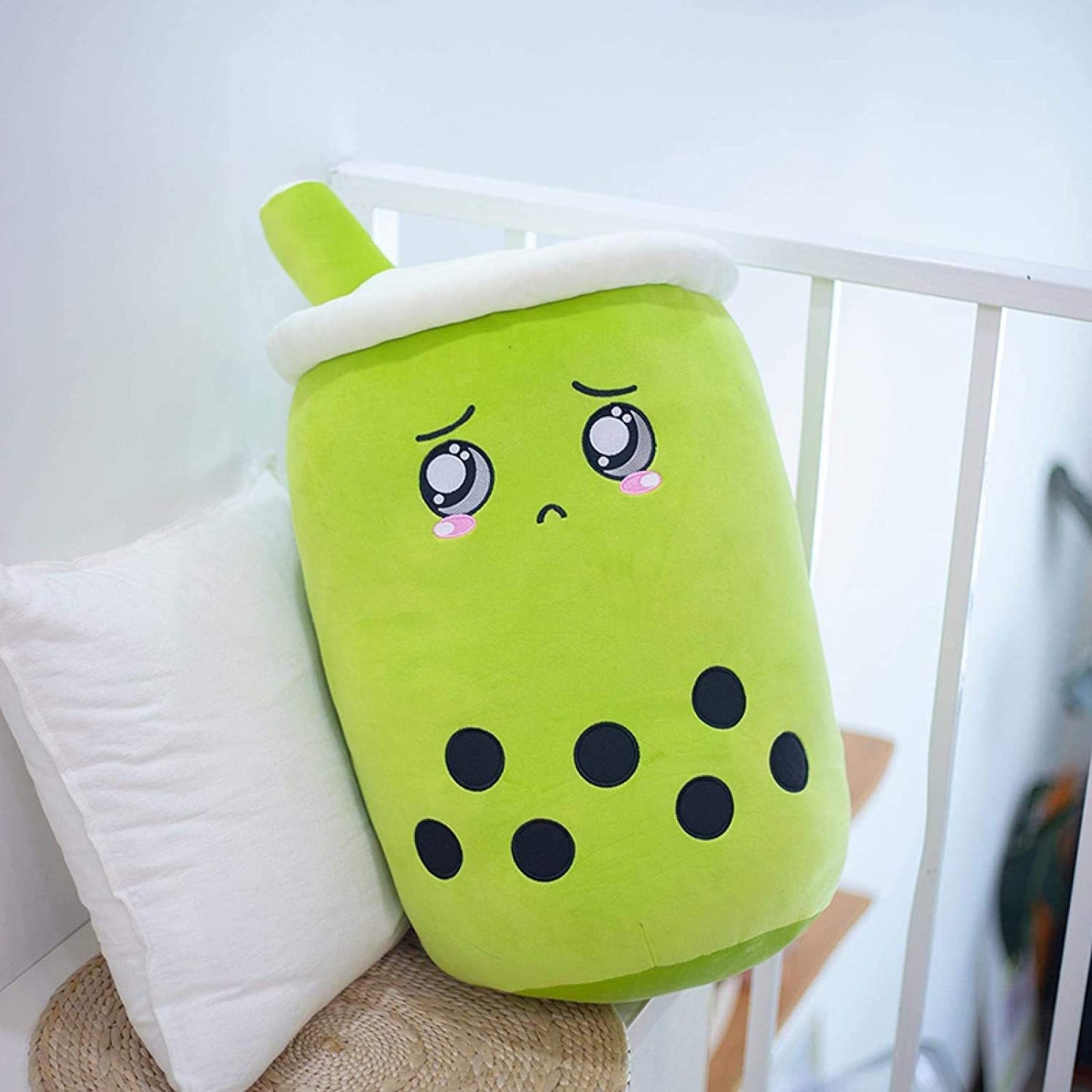 Strawberry Bubble Tea Plush Pillow For Kids’ Comfort
