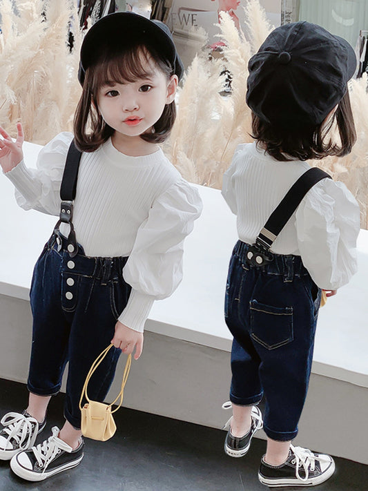 Trendy Kids Two-Piece Denim Suit For Cool Seasons