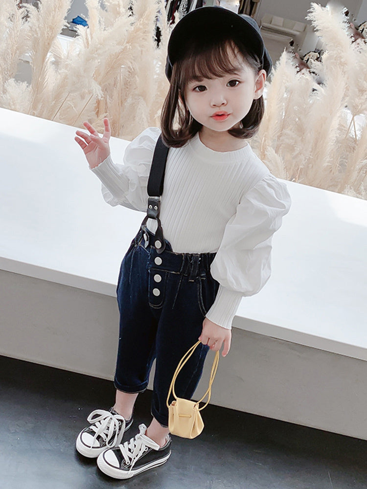 Trendy Kids Two-Piece Denim Suit For Cool Seasons