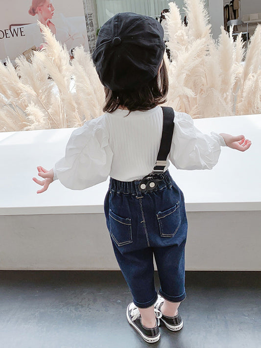 Trendy Kids Two-Piece Denim Suit For Cool Seasons