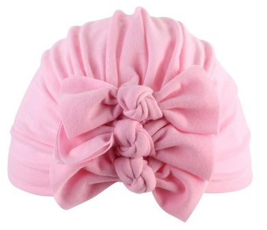 Stylish Baby Hat With Pleated Bowknot For Baby Girls