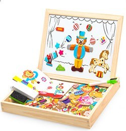 Magnetic Wooden Puzzle Toy For Early Learning