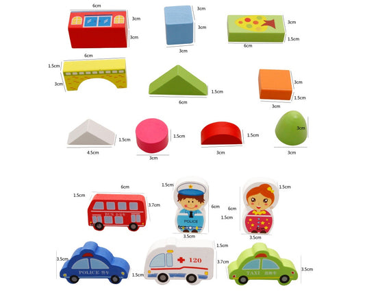 Creative Traffic Building Blocks Toy For Children