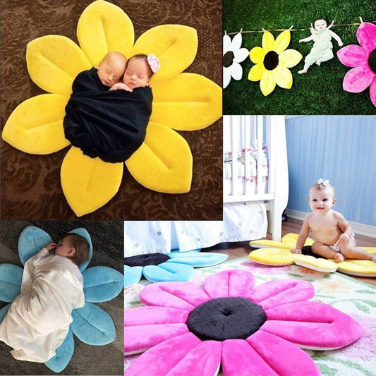 Colorful Sunflower Bath Mat For Baby’s Bathing Comfort