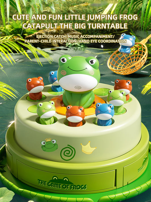Bouncing Frog Capture Toy for Fun Parent-Child Play