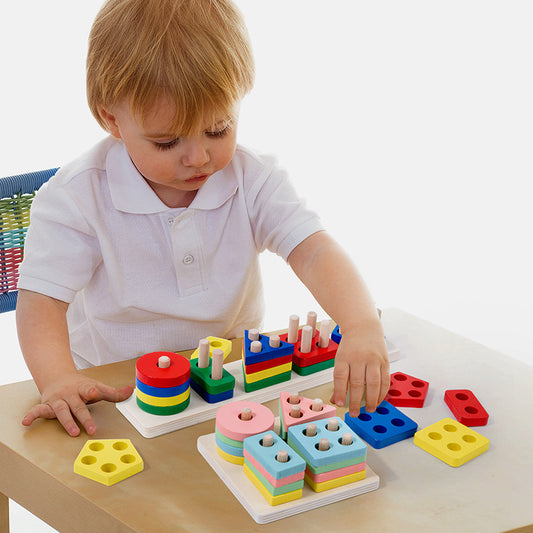 Color Recognition Puzzle Blocks Toy For Preschool Learning