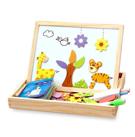 Magnetic Wooden Puzzle Toy For Early Learning