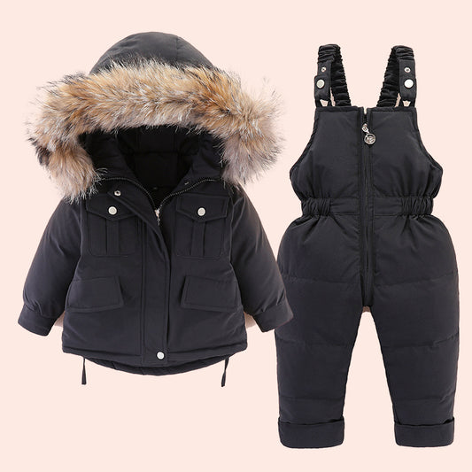 Durable Winter Down Suit For Boys And Girls Outdoor Fun