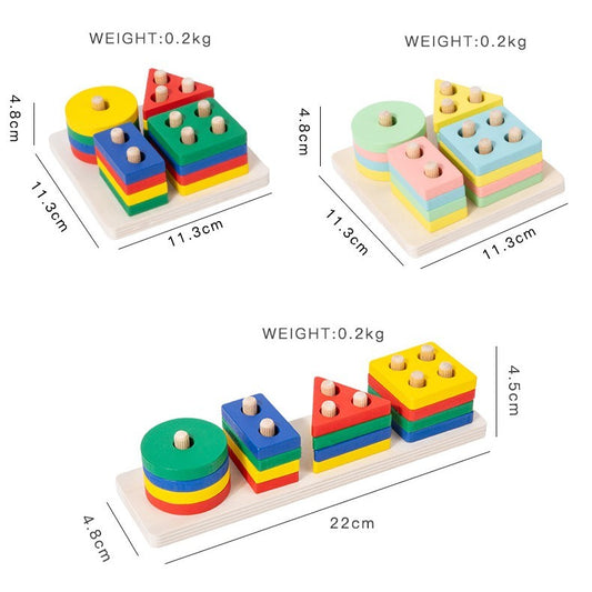 Color Recognition Puzzle Blocks Toy For Preschool Learning