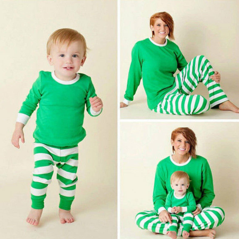 Adorable Striped Christmas Pajamas For Kids And Parents