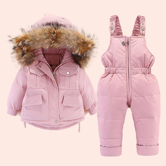 Durable Winter Down Suit For Boys And Girls Outdoor Fun