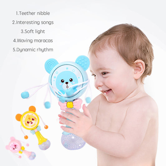 Soothing Baby Teether Rattle With Fun Sounds