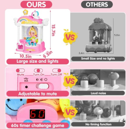 Interactive Mini Claw Machine Unicorn Toy for Kids