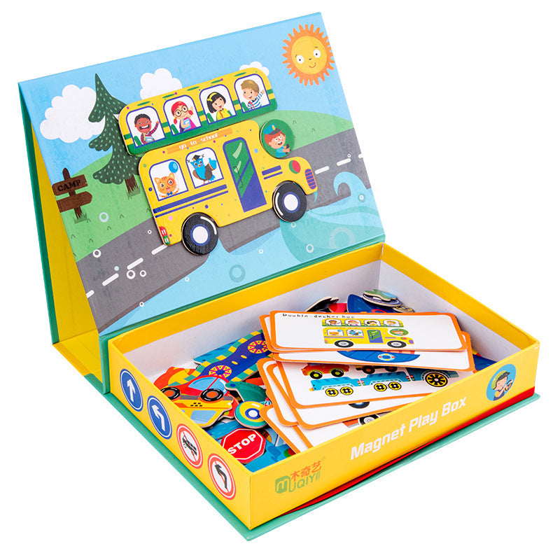 Colorful Magnetic Puzzle Book For Creative Play