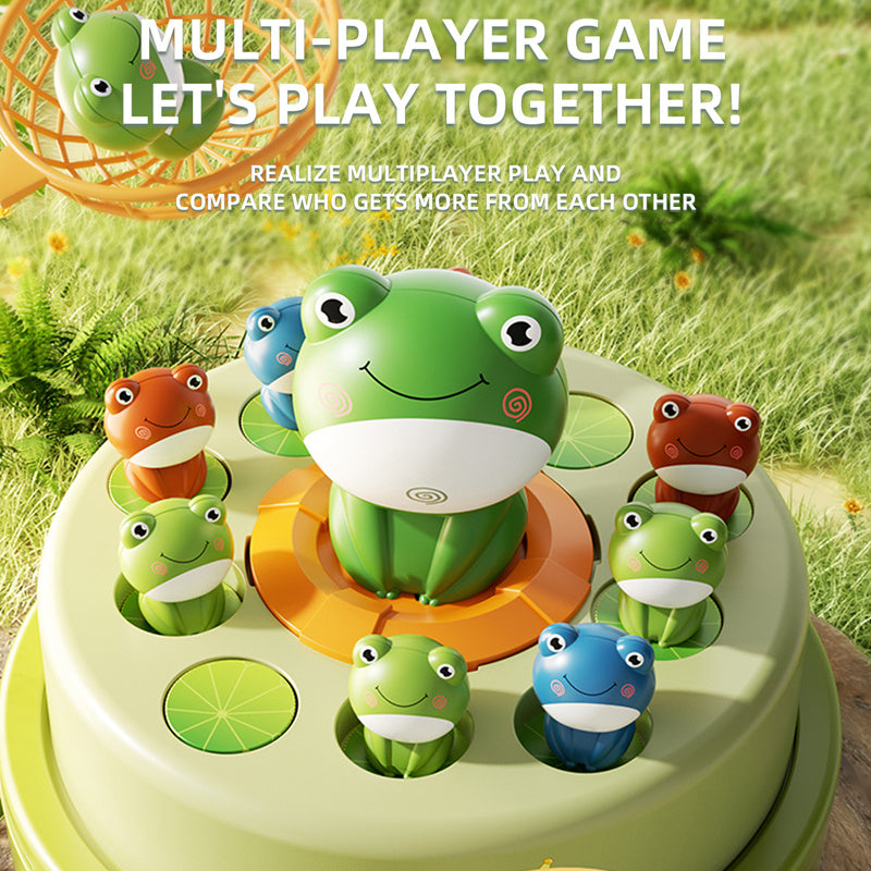 Bouncing Frog Capture Toy for Fun Parent-Child Play