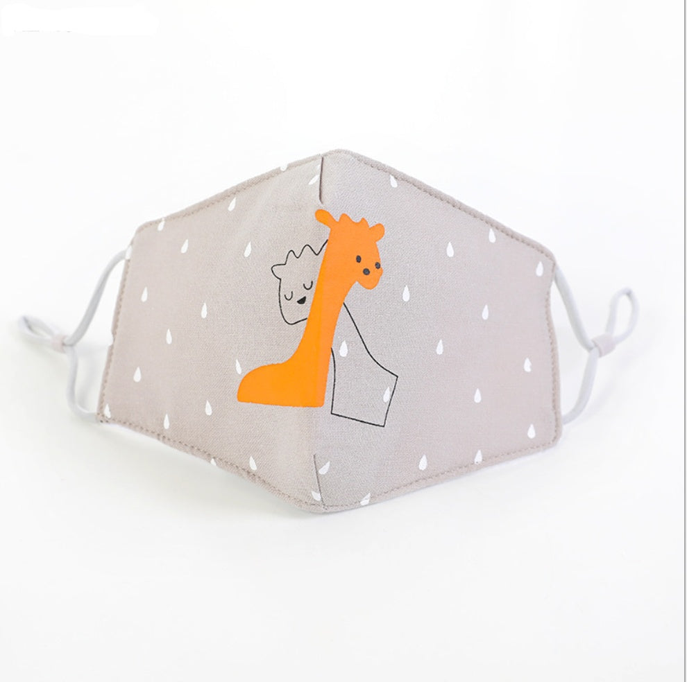 Breathable Cotton Cartoon Mask For Kids