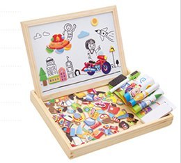 Magnetic Wooden Puzzle Toy For Early Learning
