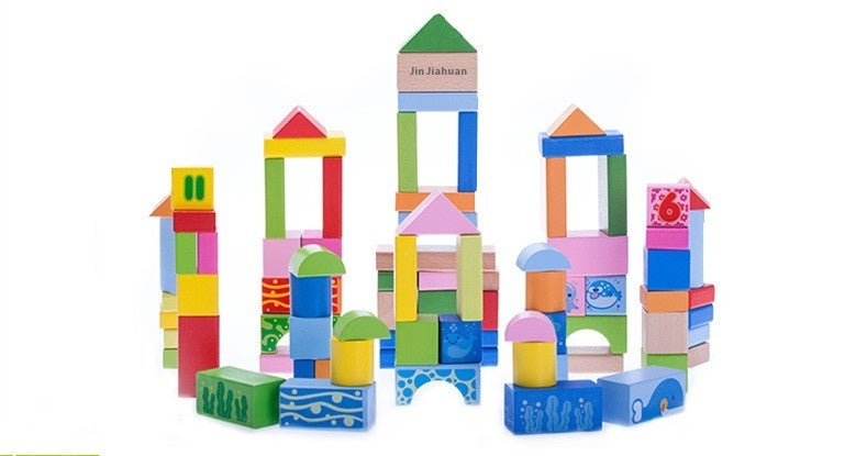 Kids Learning And Building Blocks Toy