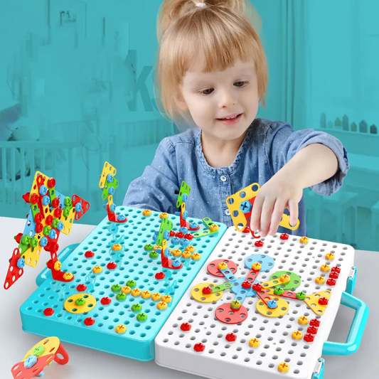 Creative Kids Puzzle Toolbox with Electric Drill Toy