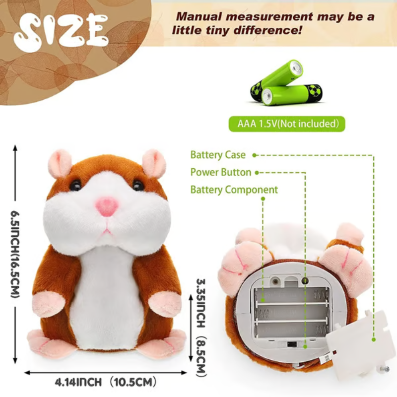 Adorable Talking Hamster Plush Toy That Mimics Your Every Word