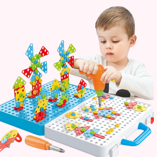 Creative Kids Puzzle Toolbox with Electric Drill Toy