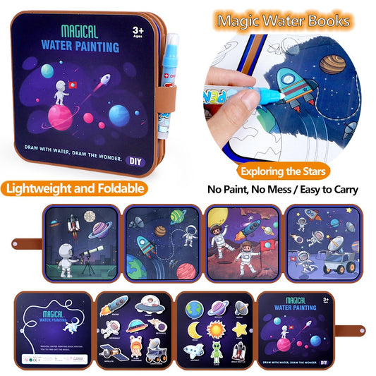 Fun Magic Water Reusable Drawing Book for Children
