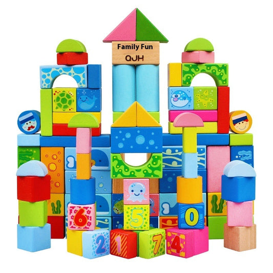 Kids Learning And Building Blocks Toy