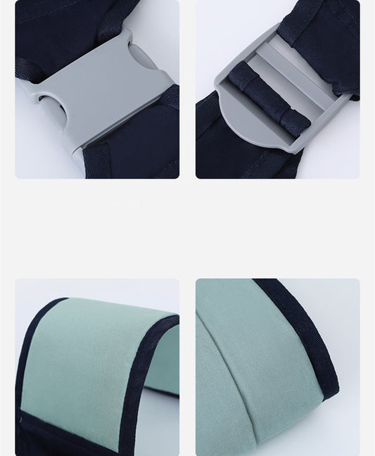 Close-up details of YARAN EMPORIUM cotton baby sling wrap showing buckles and fabric texture