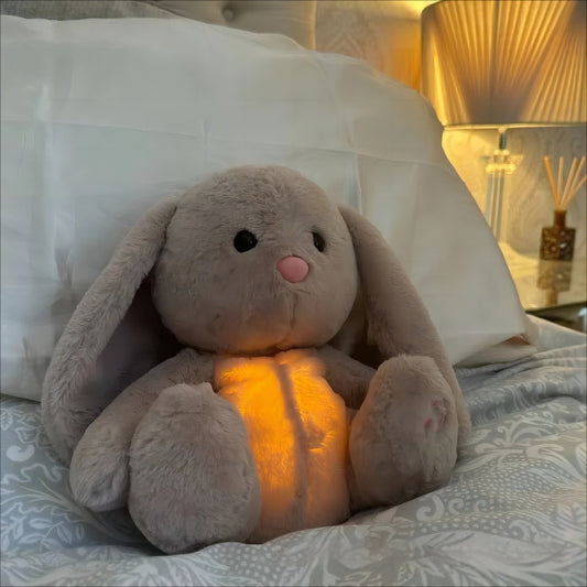 Relaxing Breathing Bunny Plush Toy For Baby Comfort