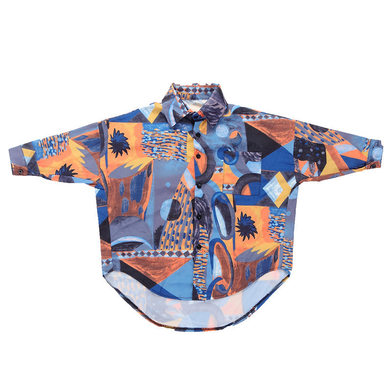 Lightweight Comfortable Kids' Floral Shirt For Dance