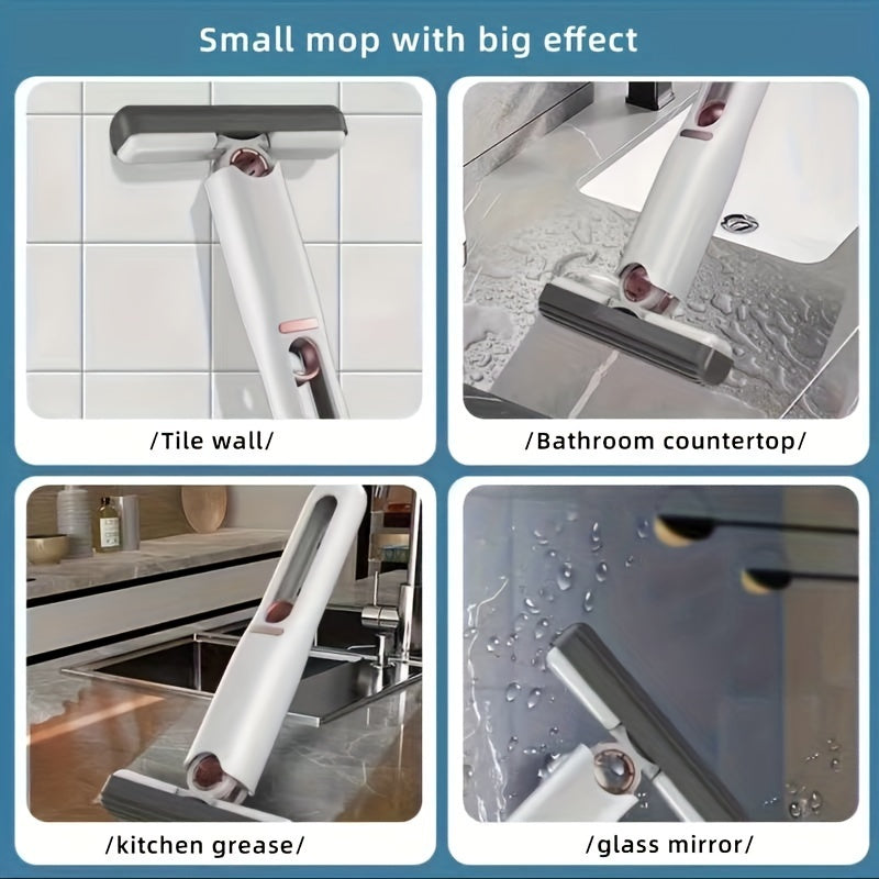 Revolutionary Self-Squeeze Mini Mop: Portable, Absorbent, and Hands-Free