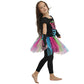 Colorful Rainbow Skull Skeleton Costume For Fun Halloween Dress-Up