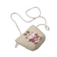 Kids Cute Rabbit Straw Hat And Bag Set