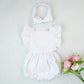 Soft And Stylish Ruffled Romper With Short Sleeves