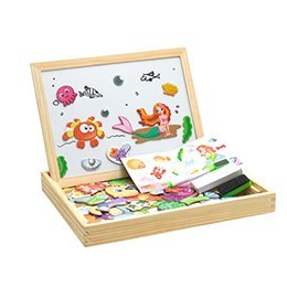 Magnetic Wooden Puzzle Toy For Early Learning