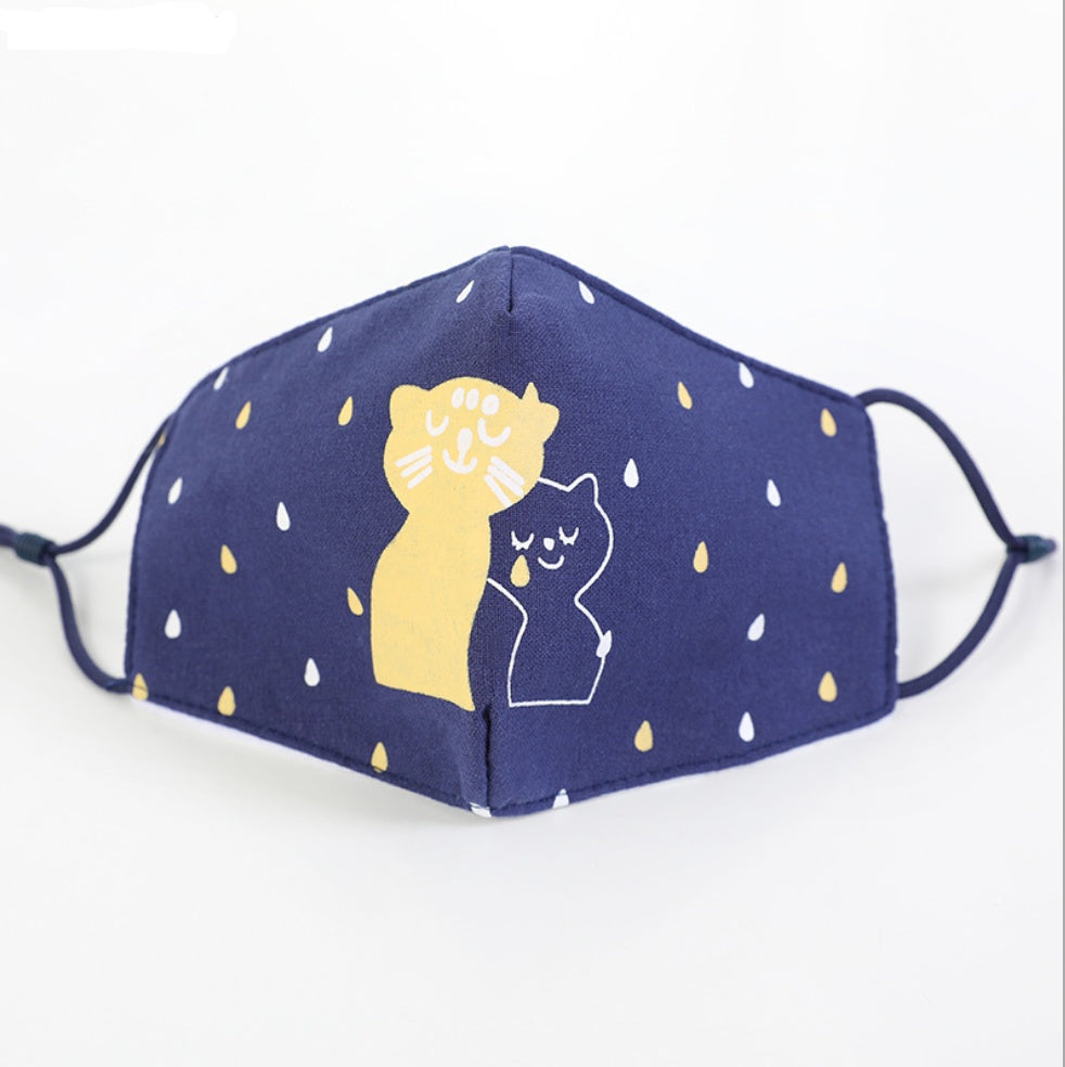 Breathable Cotton Cartoon Mask For Kids