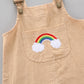 Bright And Cheerful Rainbow Bib Pants For Baby Girls