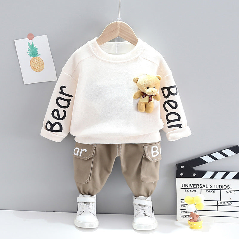 Adorable Two-Piece Suits For Babies In Western Spring Style