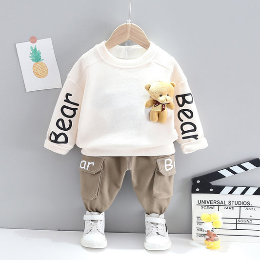 Adorable Two-Piece Suits For Babies In Western Spring Style