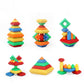 Wooden Rainbow Ring Building Blocks For Kids