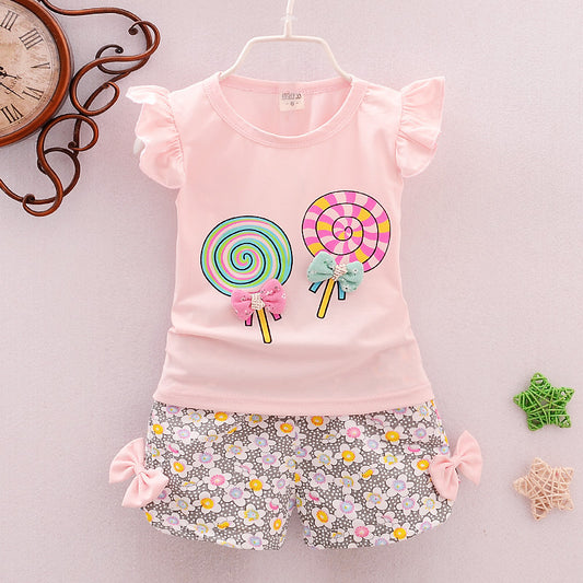 Playful And Cozy Two-Piece Clothes For Girls