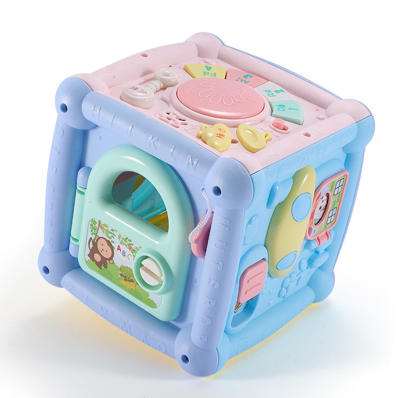 Toddler Activity Cube Toy With Drum And Shapes