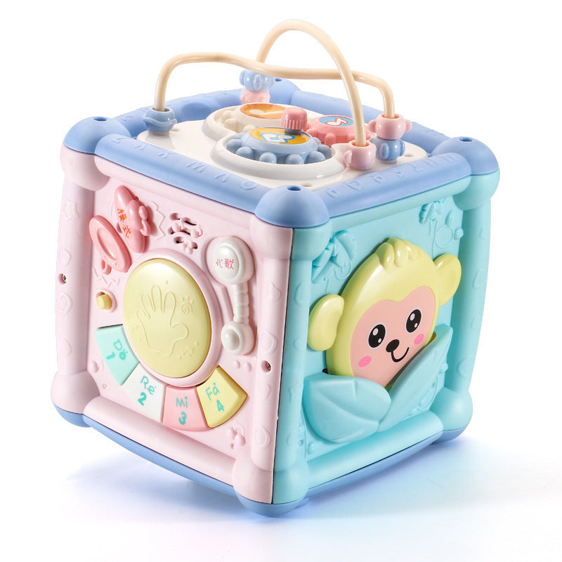 Toddler Activity Cube Toy With Drum And Shapes