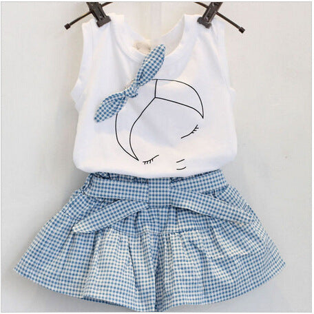 Adorable Two-Piece Cotton Outfit For Girls