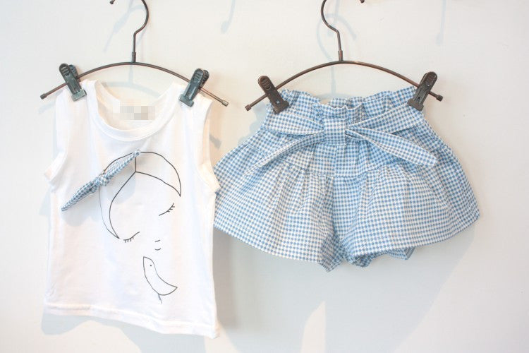 Adorable Two-Piece Cotton Outfit For Girls