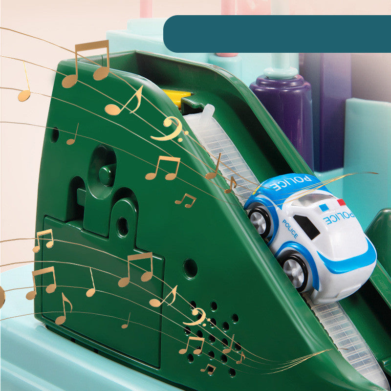 Creative Car Track Toy With Parking Lot Theme