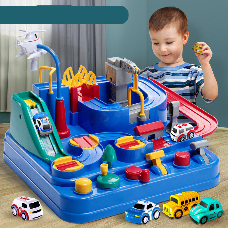 Creative Car Track Toy With Parking Lot Theme